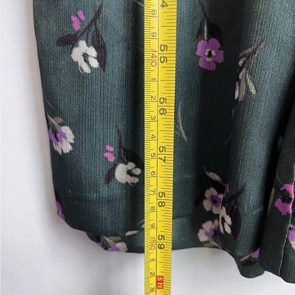 Anthropologie ML Monique Lhuillier Lorelei Floral Jumpsuit Sz 2 Holly Green - Picture 11 of 16